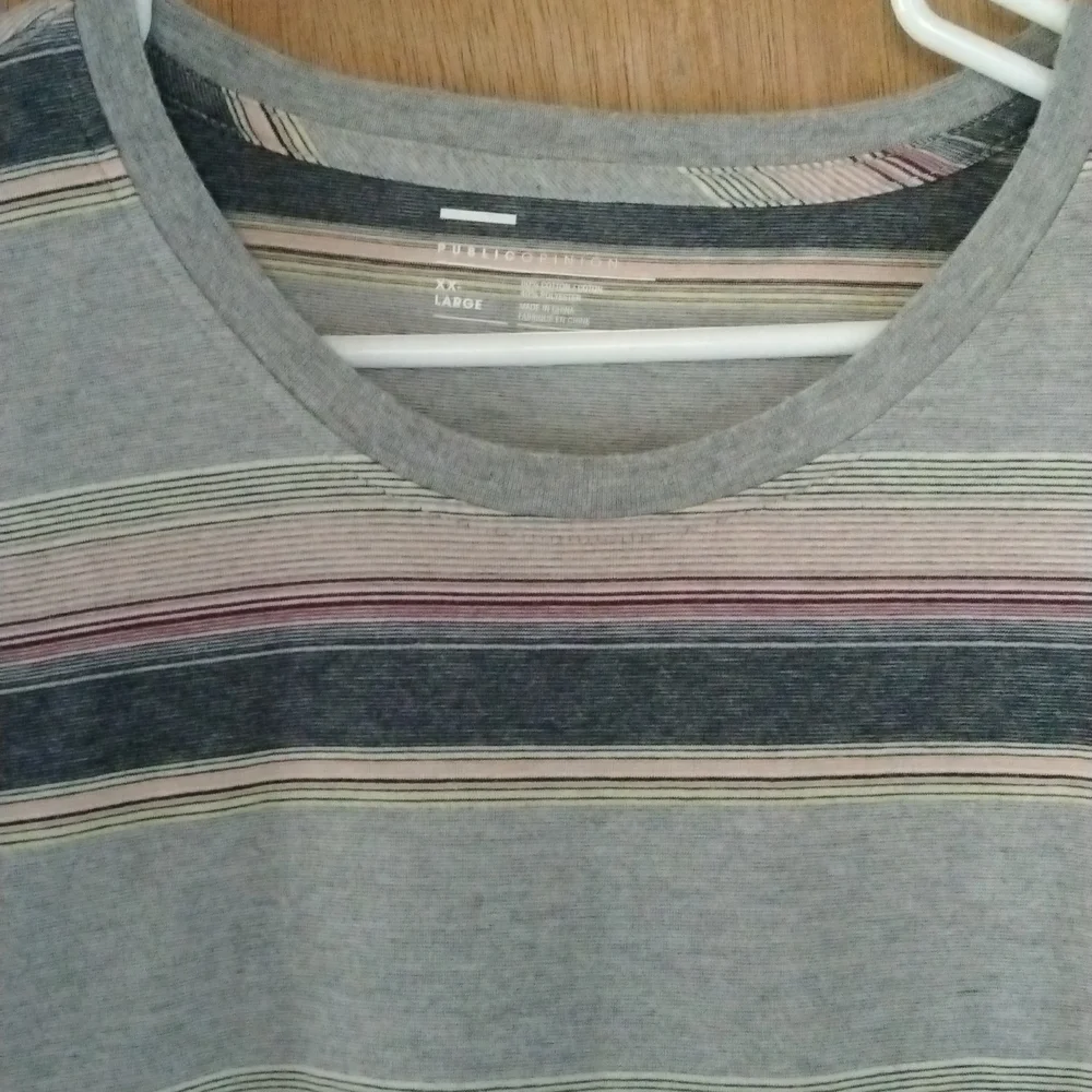 Public Opinion Men's Horizontal Stripes T-SHIRT Sz. XXL - Picture 6 of 6